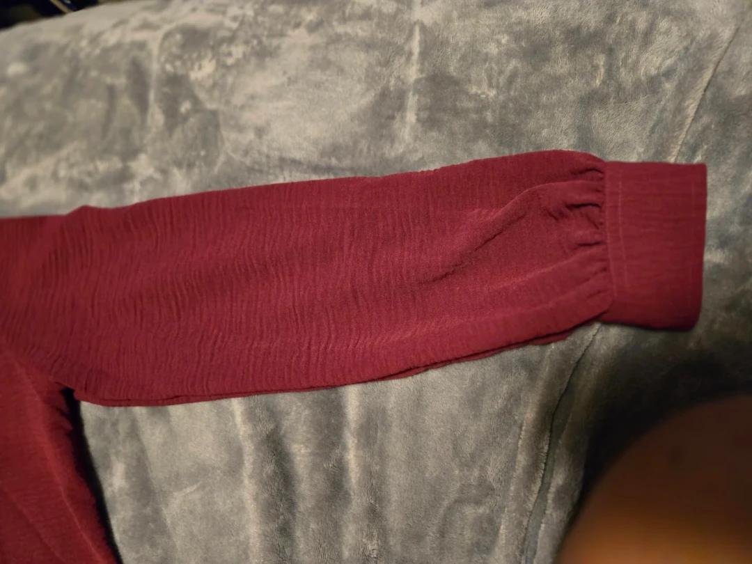 Calvin Klein burgundy or fuscia long-sleeve blouse - photo 2