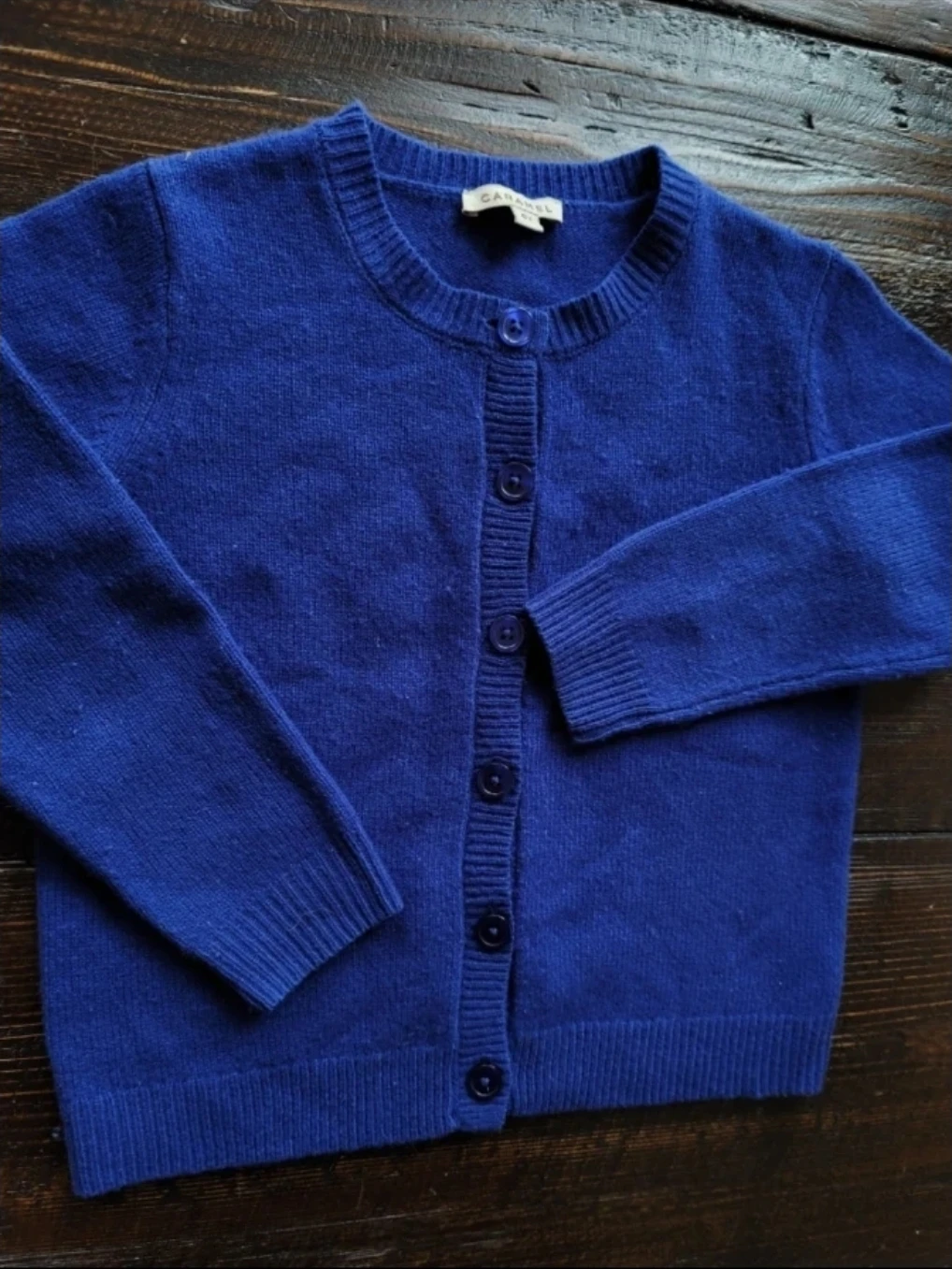 Caramel Blue Cardigan 6y