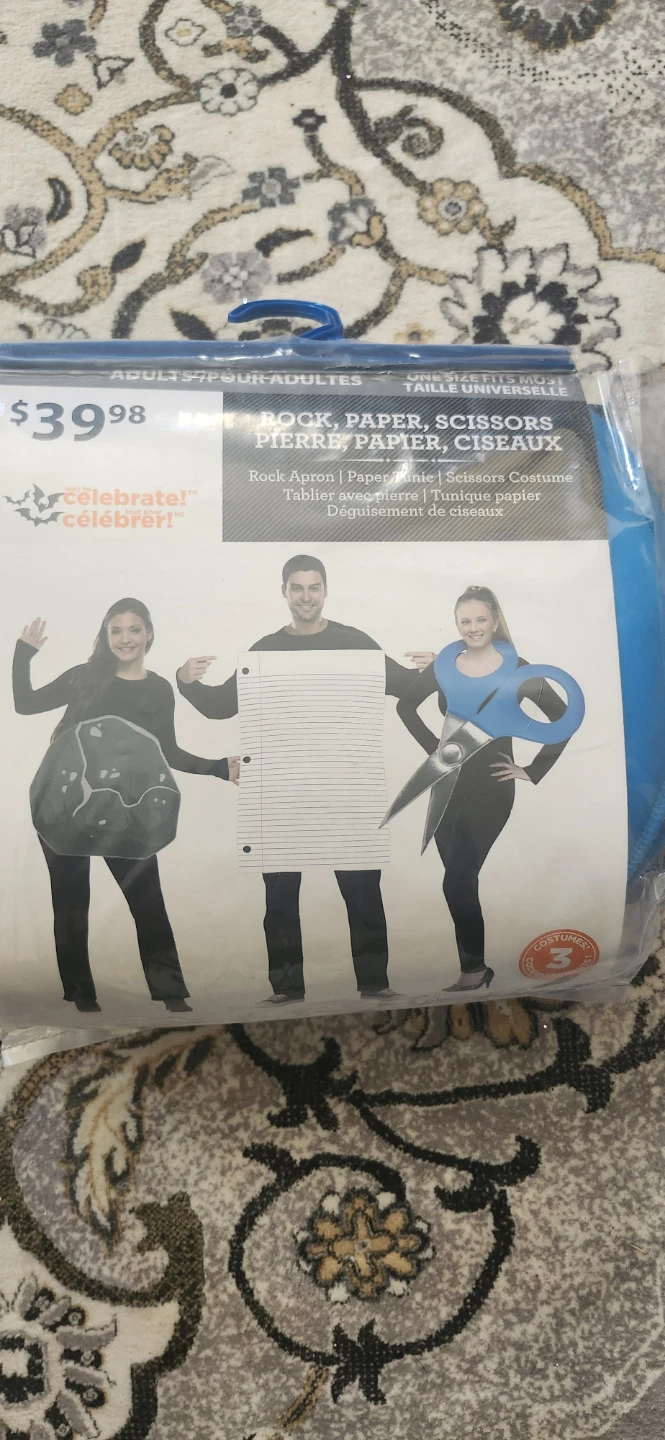 Way to Celebrate Rock, Paper, Scissors Costume Set