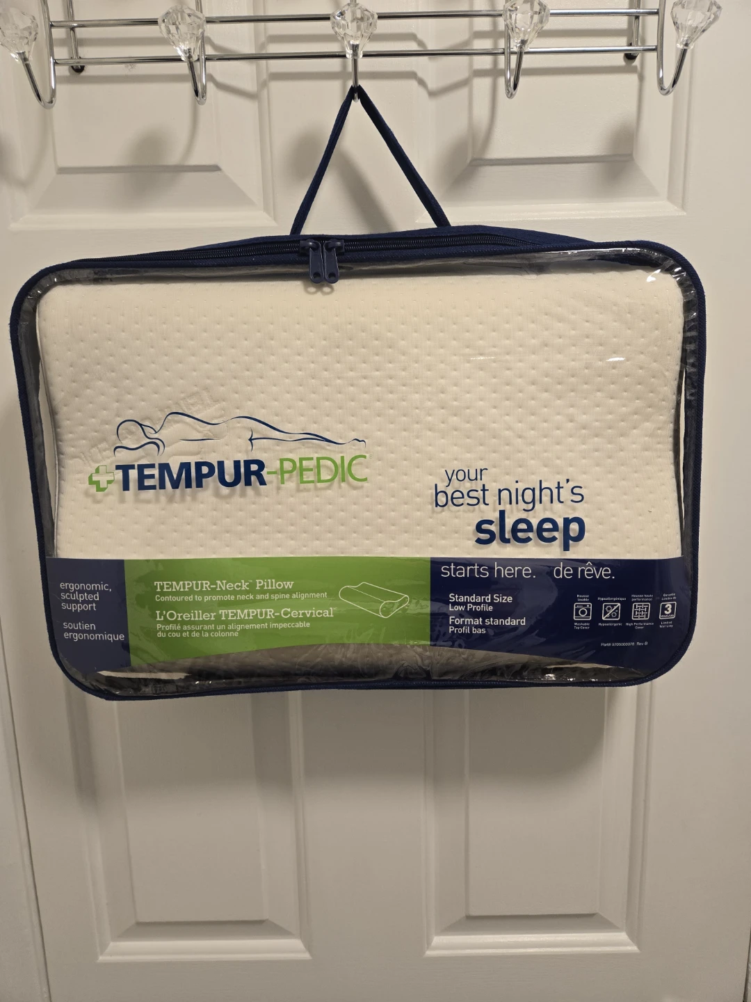 Tempur-Pedic Low Profile Pillow Sleep Neck Bed Home