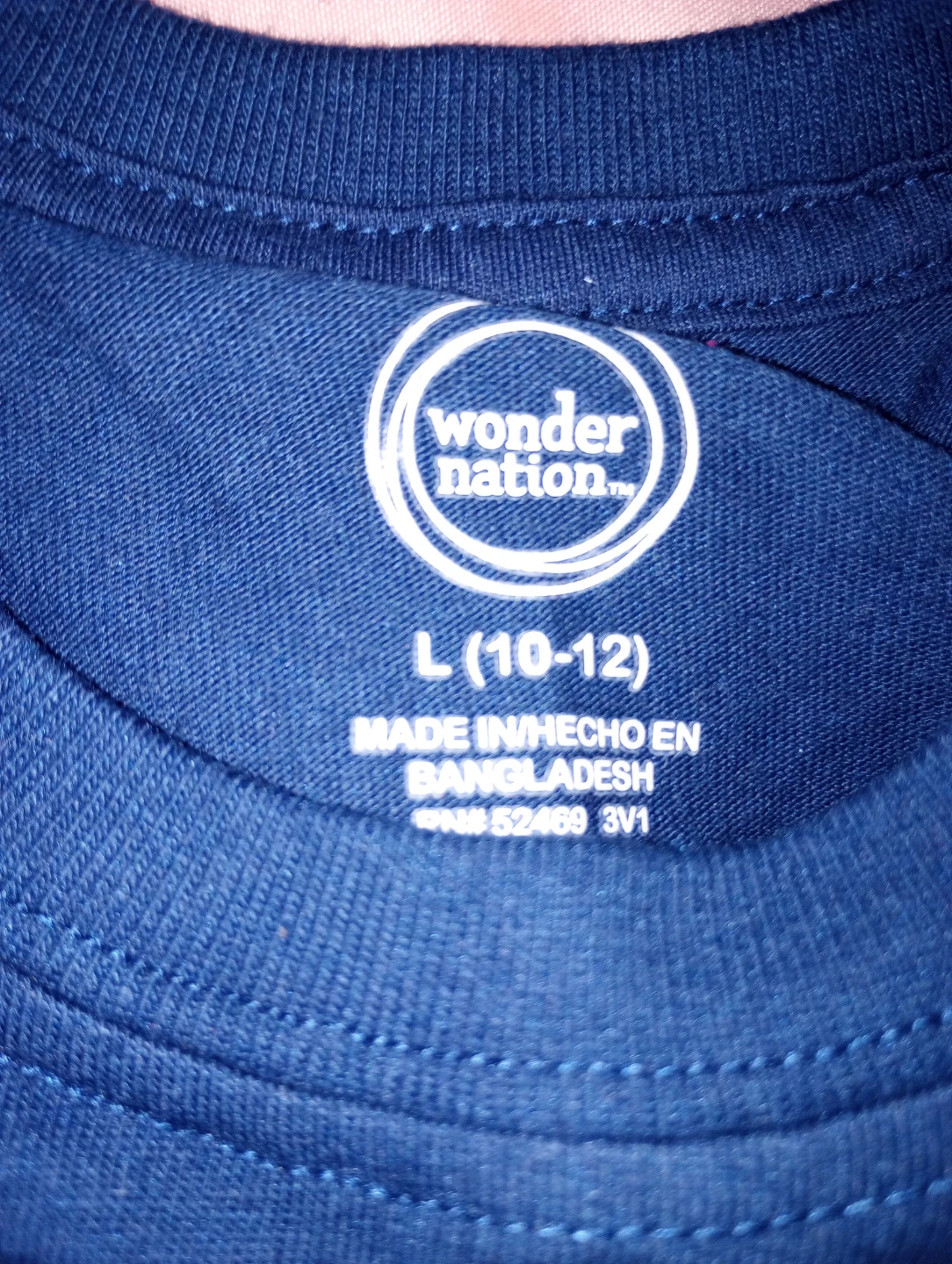 Wonder Nation Blue Solid T-Shirt Size L (10-12) - photo 2
