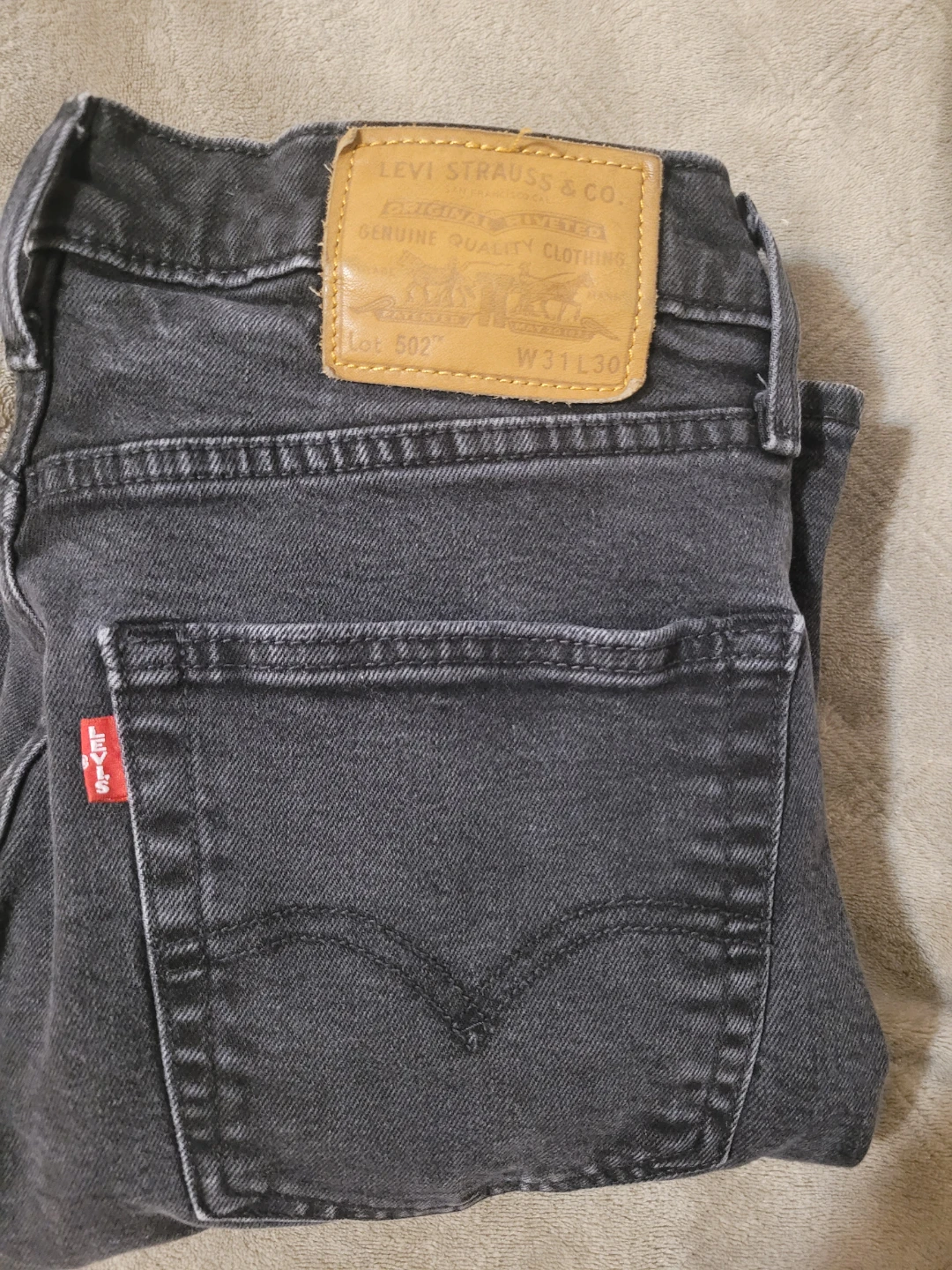 Levi's 502 Black Jeans W31 L30