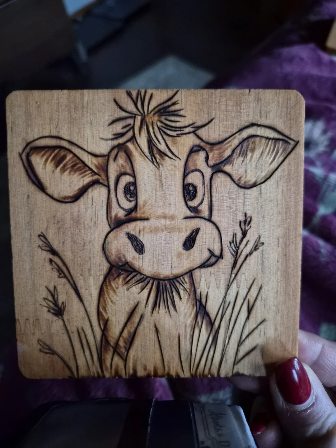 Handcrafted wood-Hand burned animal coasters - photo 2