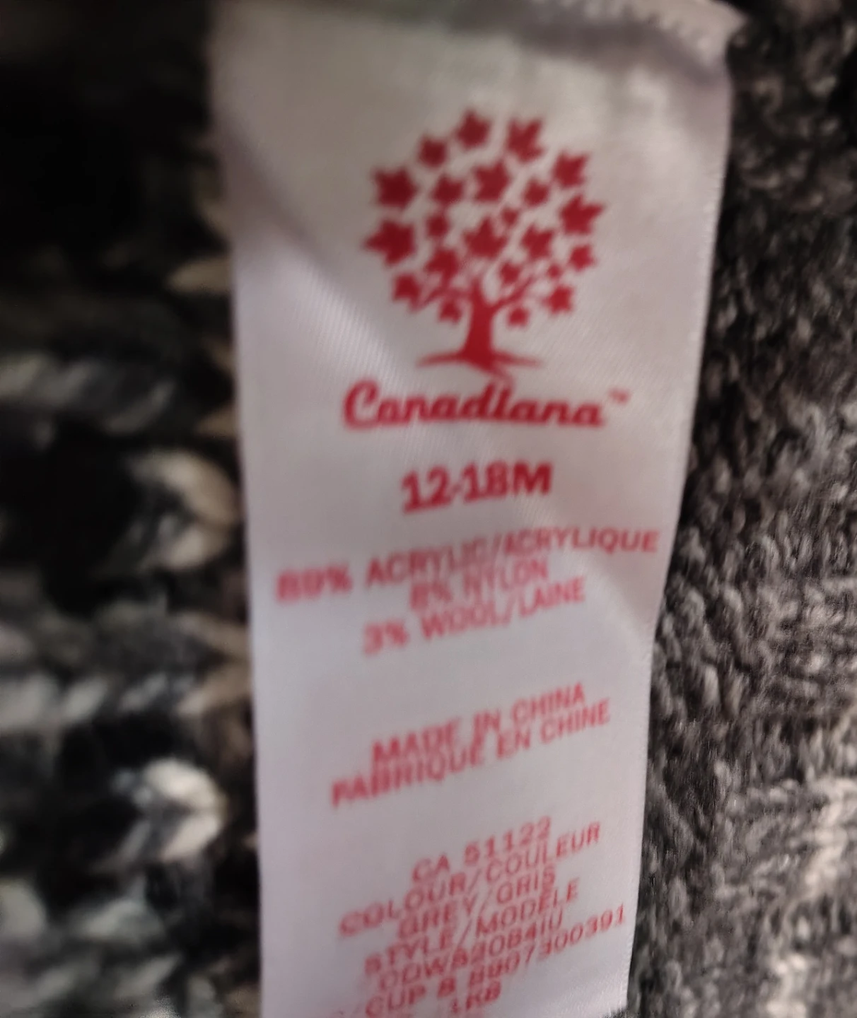 12-18M Canadiana Canada Knit Sweater - photo 3