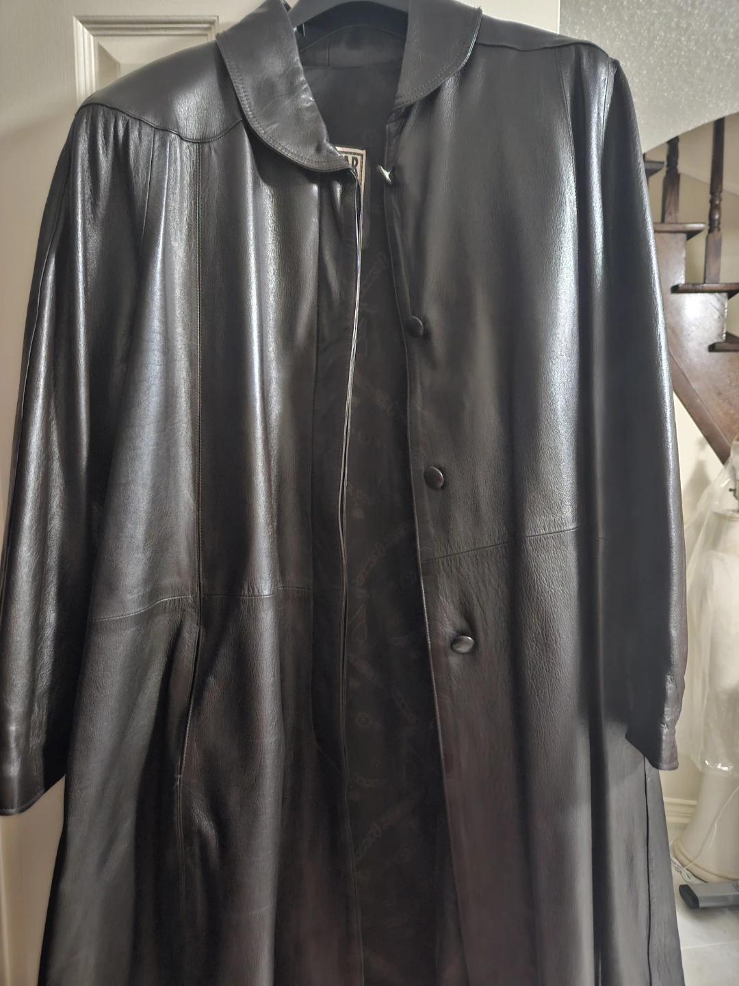 Leather Dark Brown Coat