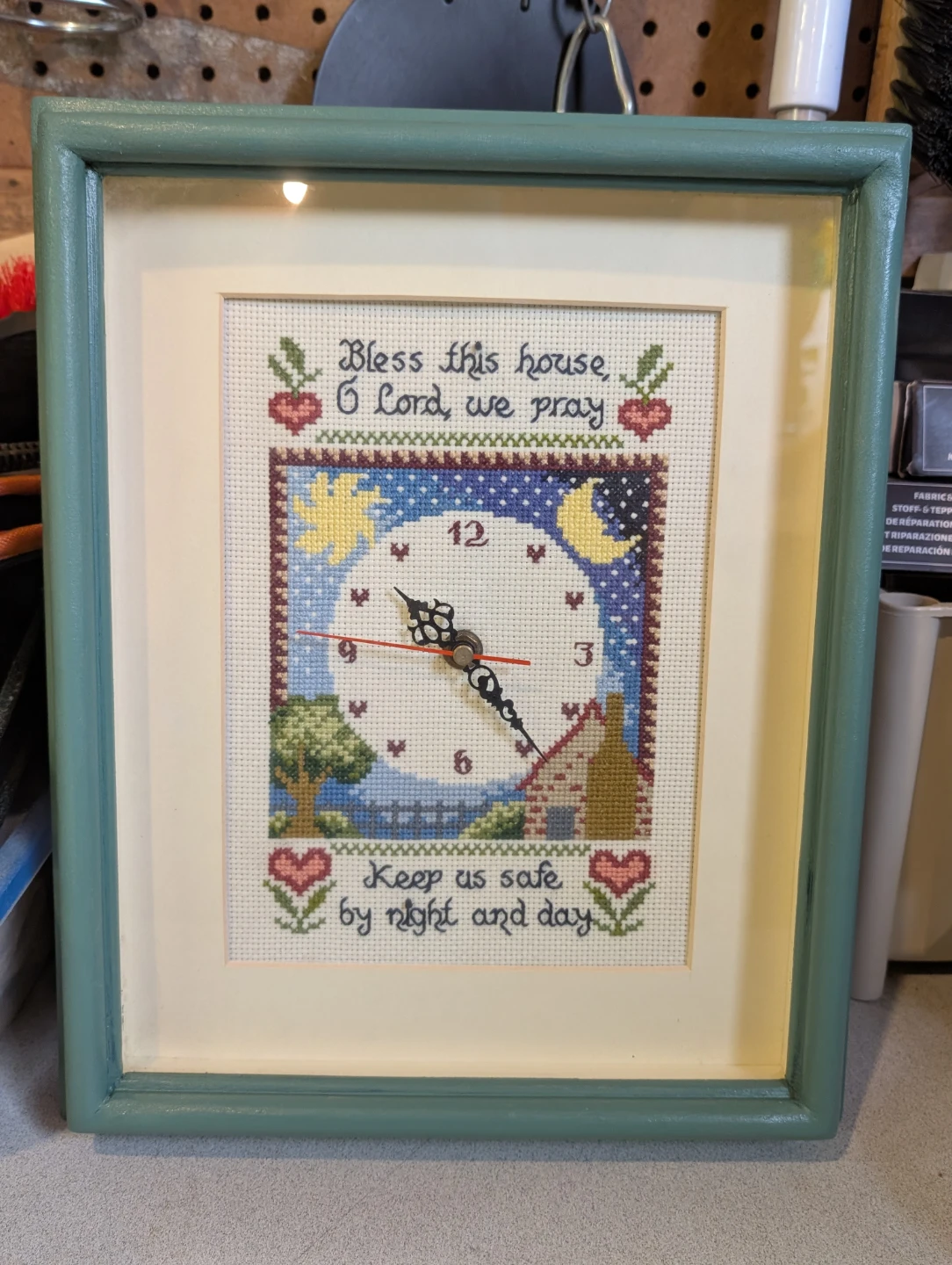Cross-Stitch Wall Clock