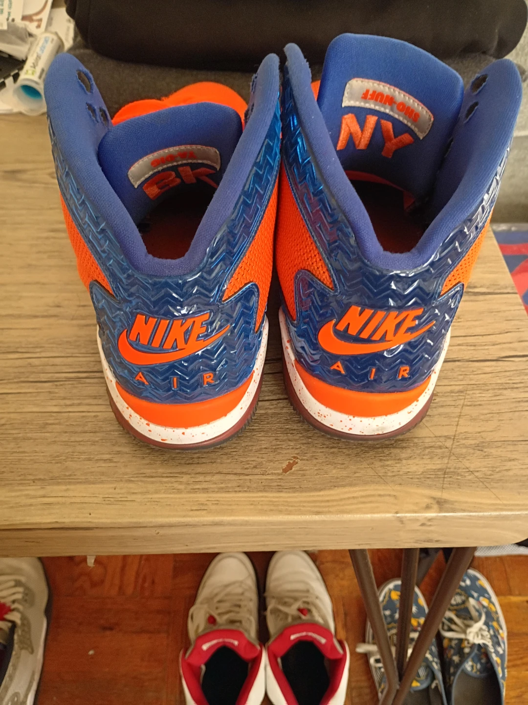 Nike Jordan Spizike Orange and Blue "Knicks" Sneakers mens 9 - photo 2