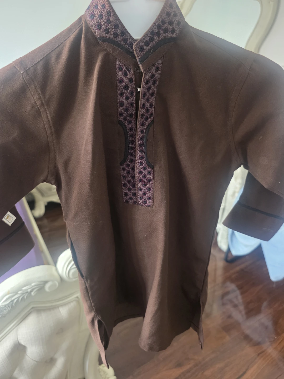 Humayun Saeed Junior Brown Boys Traditional shalwar kameez - photo 2
