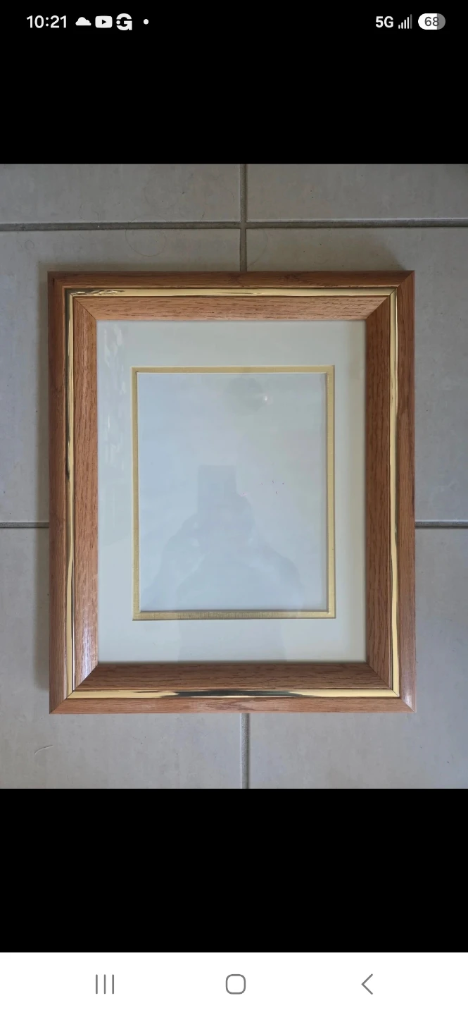 Oak and Gold Picture Frame