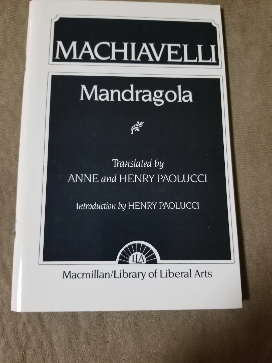 Mandragola By Machiavelli Book