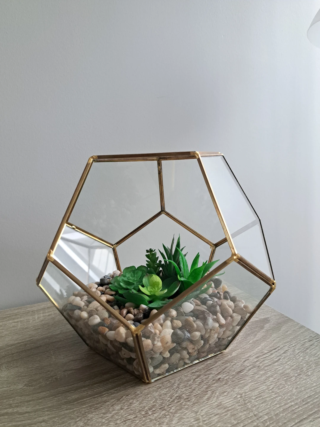 Large Geometric Glass Succulent Terrarium - photo 3