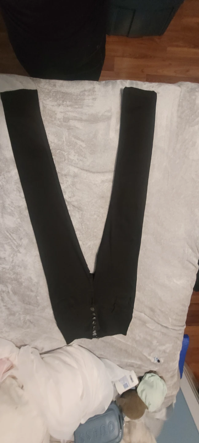Divine Collection Black Lace-Up Pants