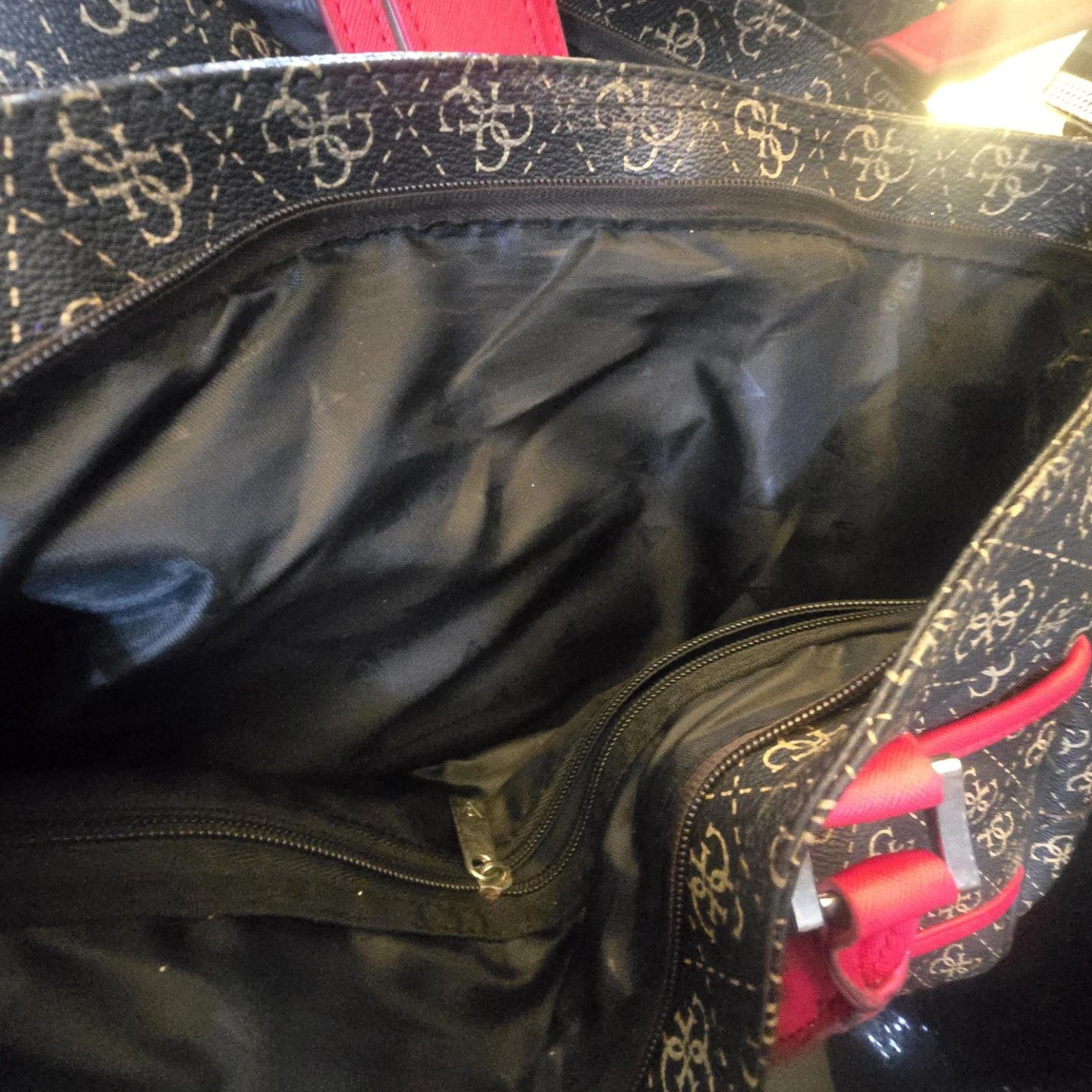 XL Guess handbag in brown and red - photo 4