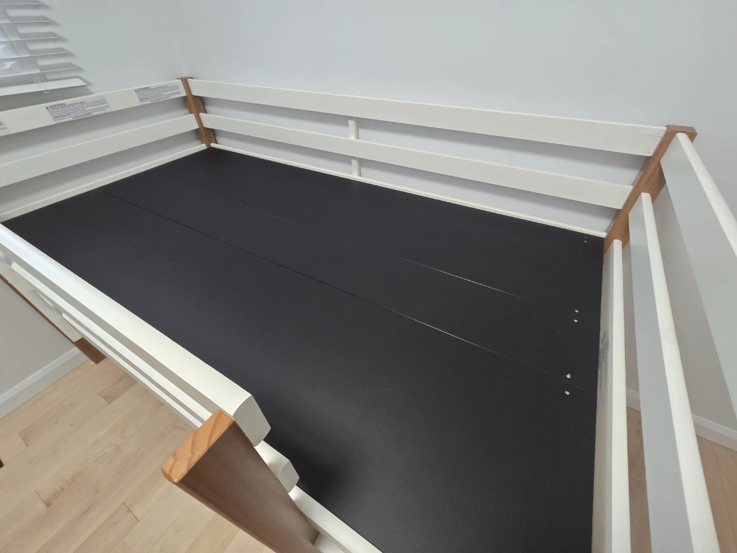 Kids Twin Loft Bed + IKEA Foam Mattress Set (Great Condition) - photo 5