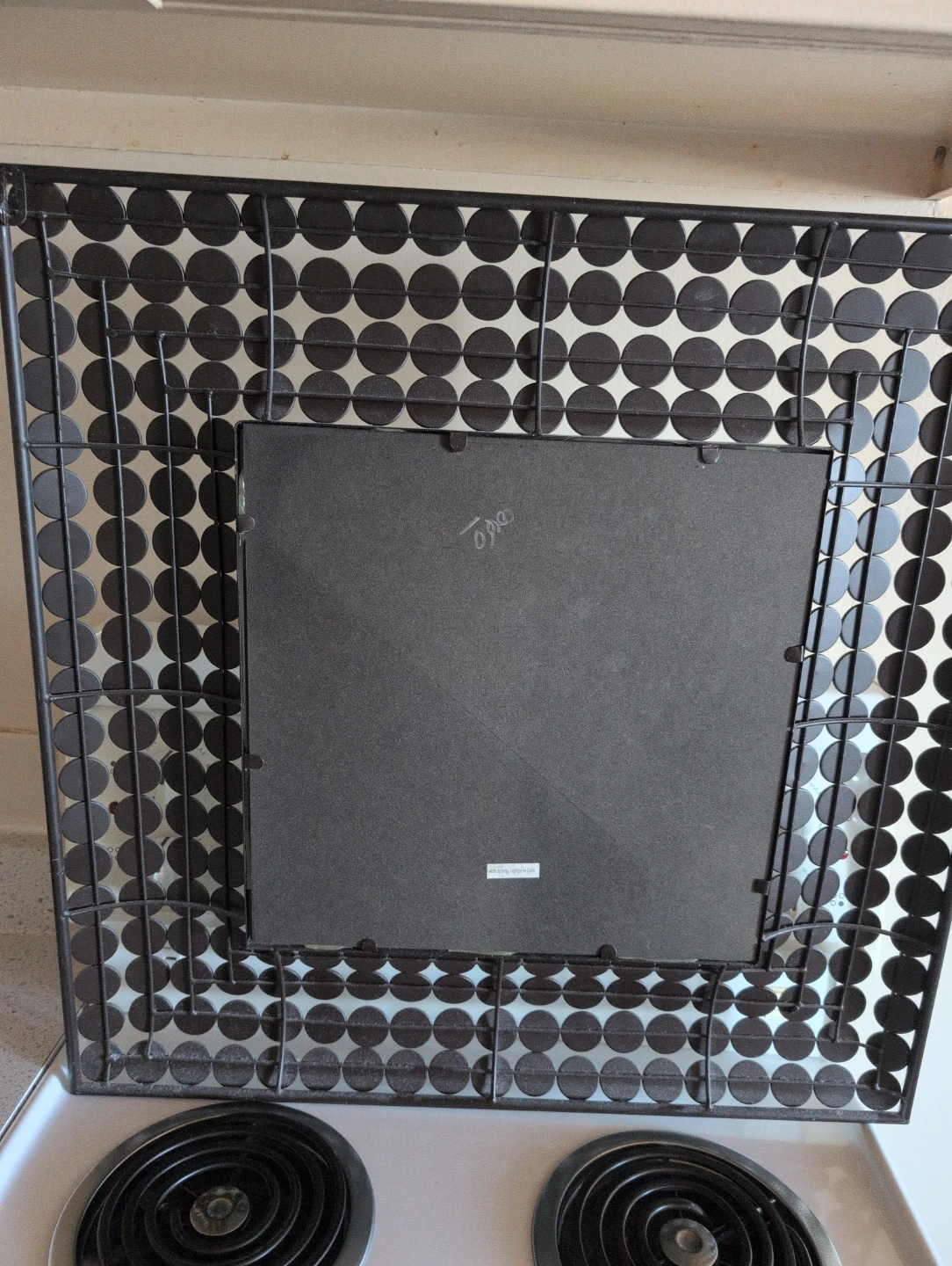 Square Mirror with Rhinestone Embellished Frame - photo 2