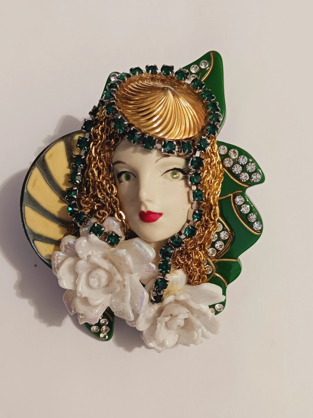 Gorgeous Vintage Signed Unique Statement Brooch