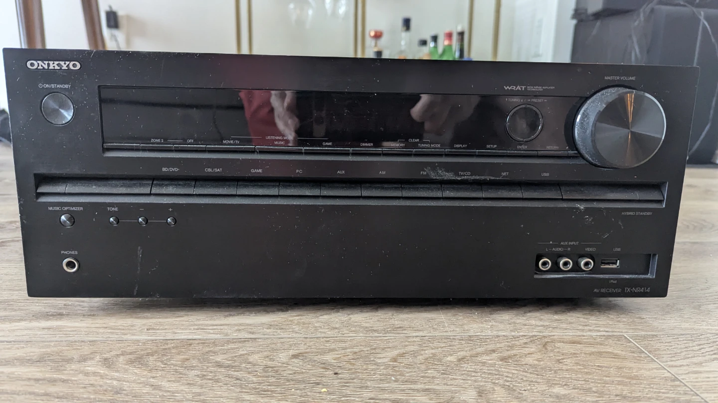 Onkyo TX-NR414 AV Receiver with Yamaha Speaker System