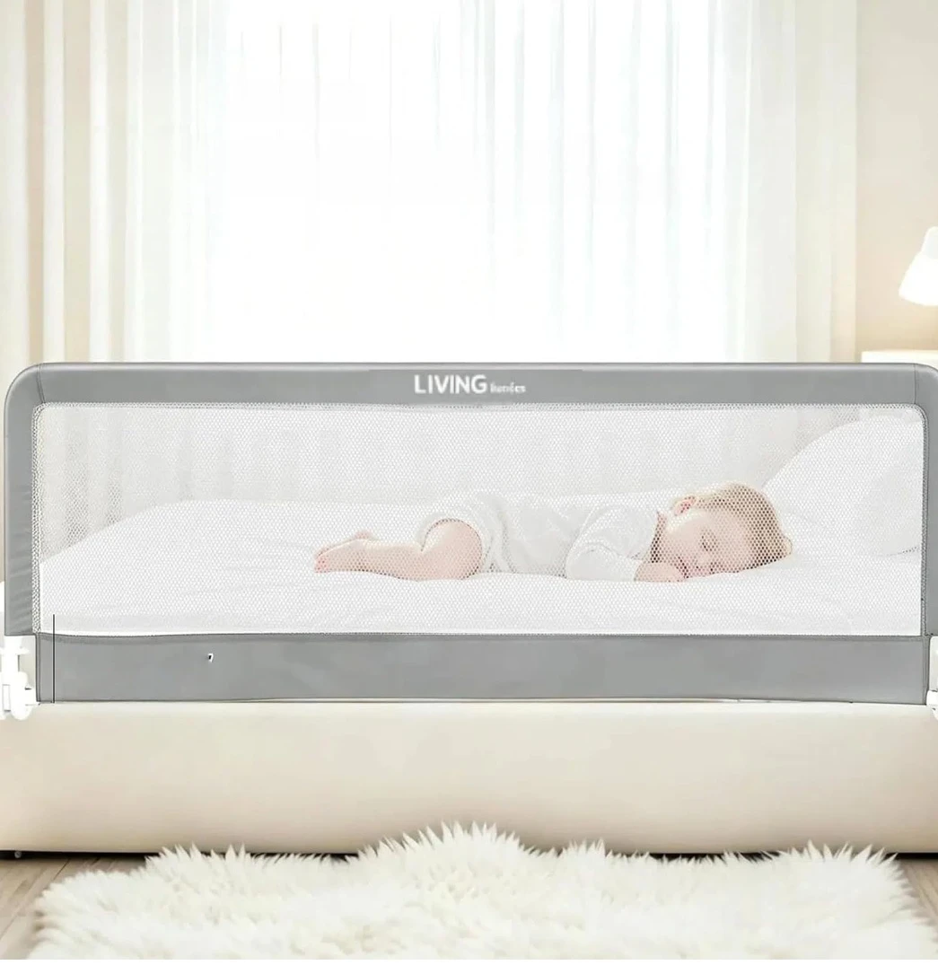 LIVINGbasics Grey Bed Rail for Toddlers