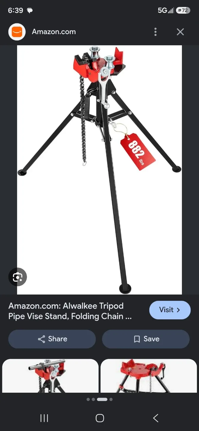 Alwalkee Tripod Pipe Vise Stand