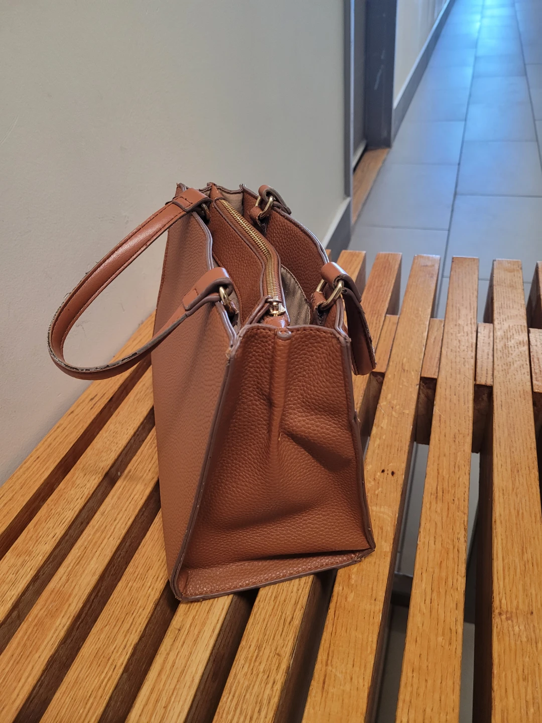 Anne Klein Brown Structured Handbag - photo 2