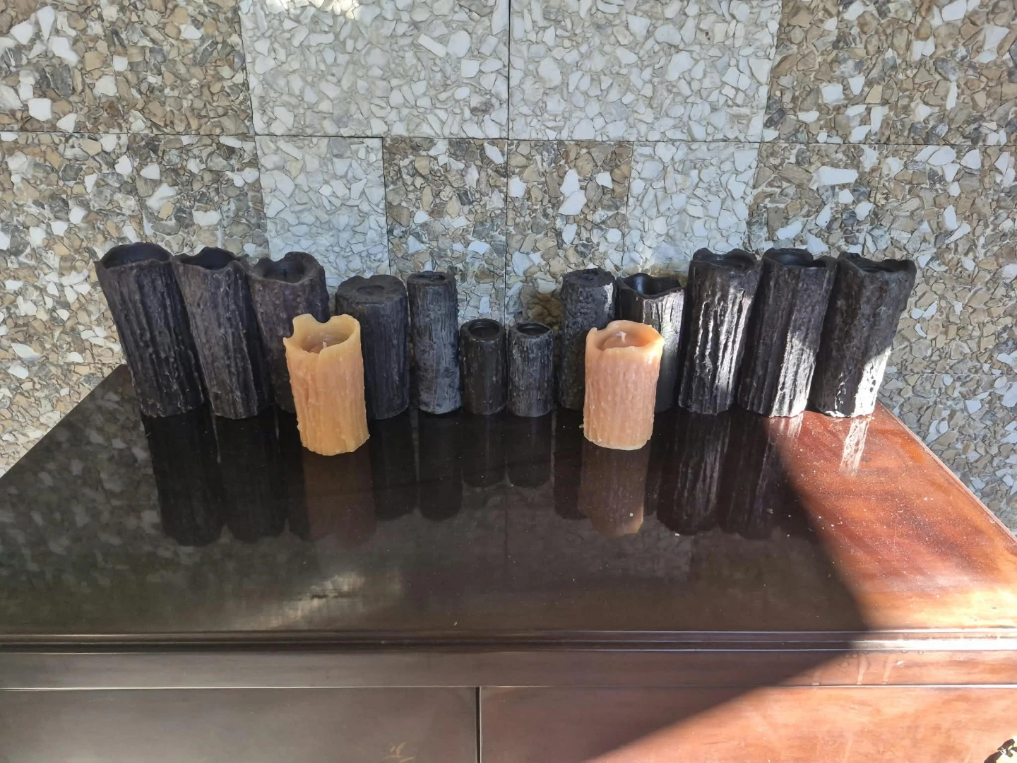 Multiples Of Brand New Halloween Candles In Black And Orange
