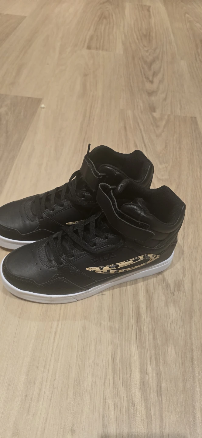 Fila high-top sneakers black leopard