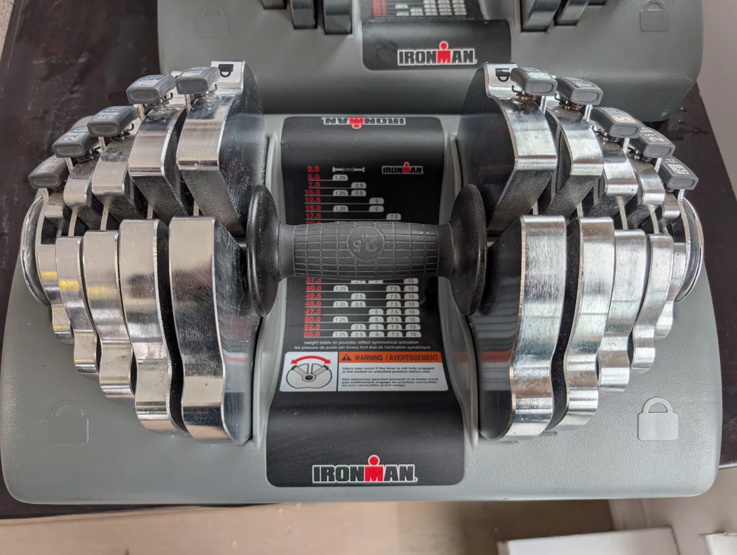 Ironman Adjustable Dumbbells 55 lb - photo 2