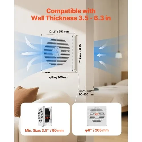 White ventilation fan model BT-RTR08-DCG - photo 4
