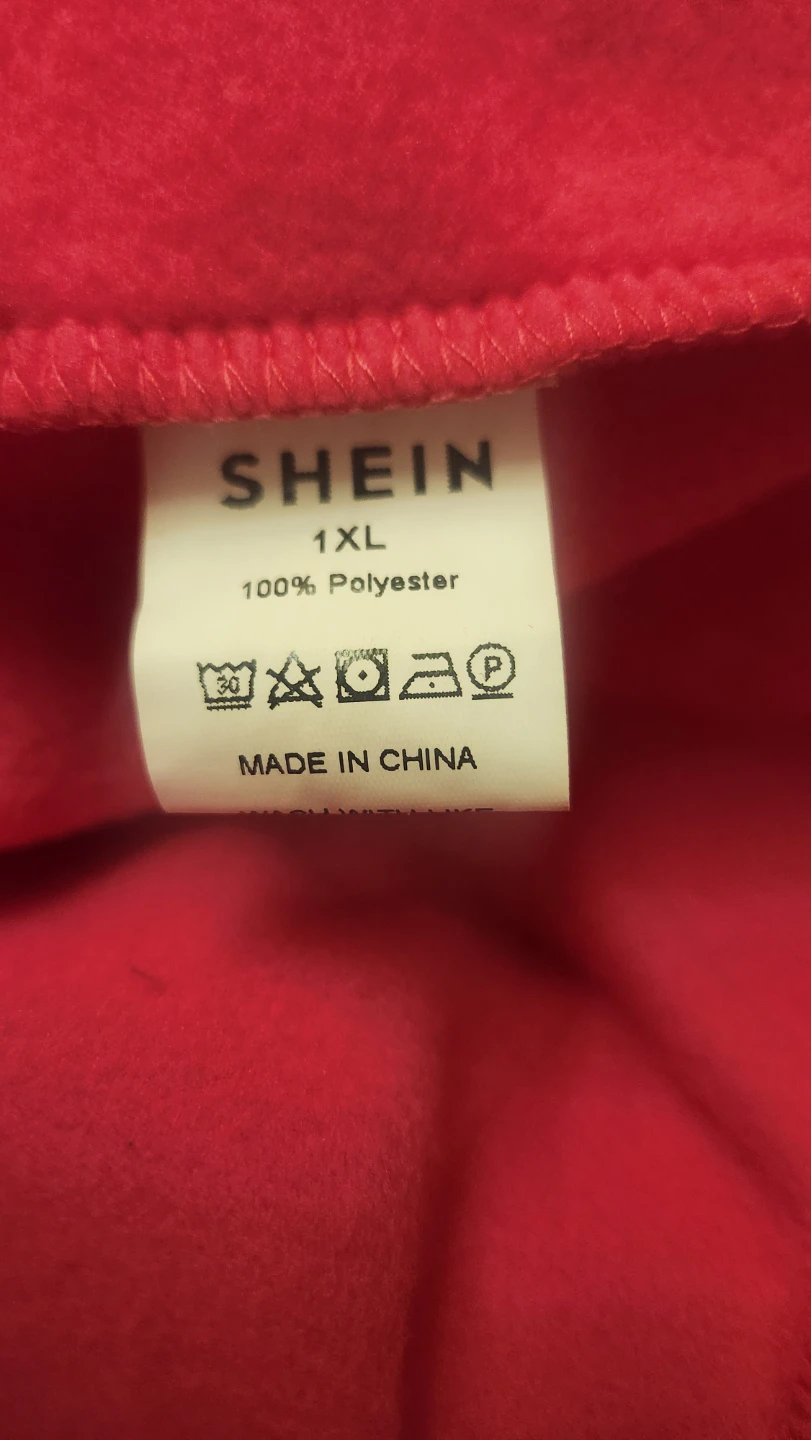 SHEIN Pink Graphic Button-Up Sweatshirt 1XL - photo 3