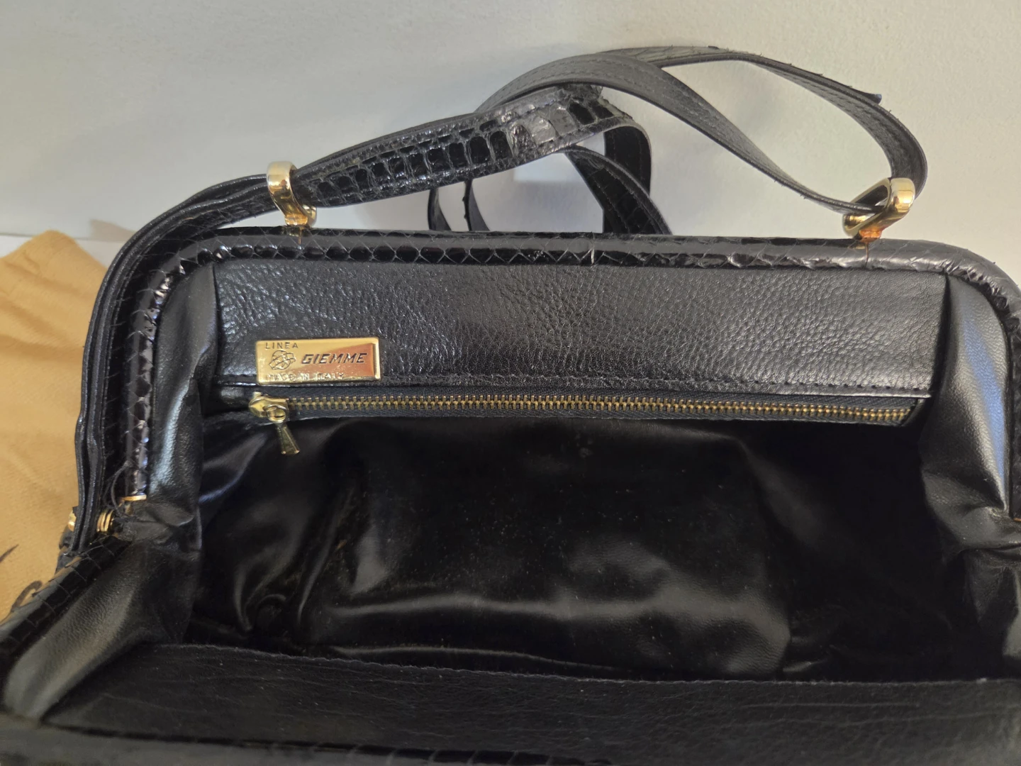 Linea Giemme Black Snakeskin Handbag - photo 5
