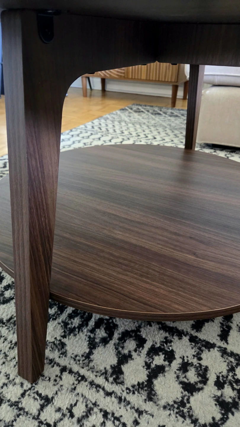 Round 2-Tier Coffee Table – Chestnut Finish *new - photo 2