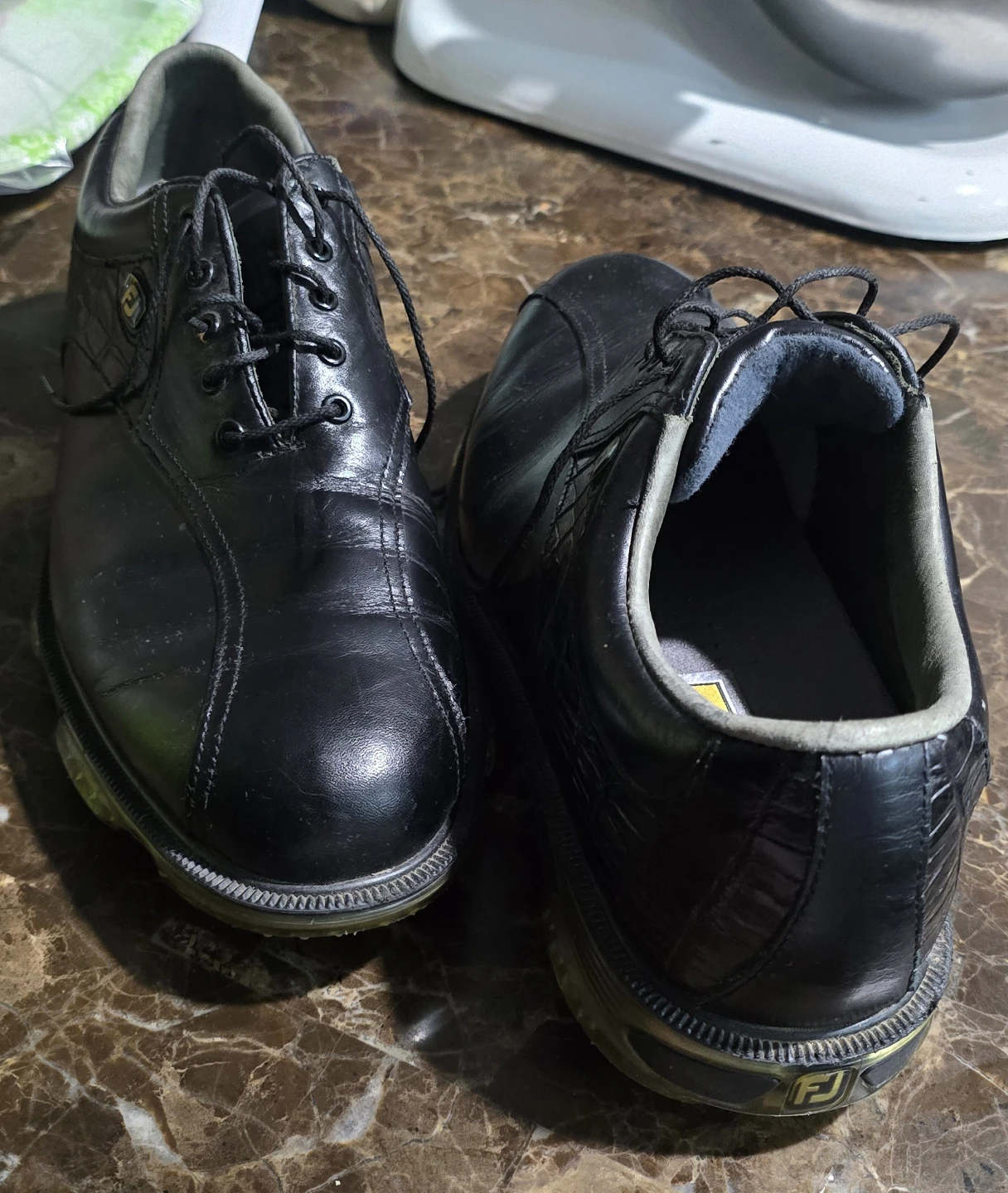 GOLF SHOES FootJoy Men's Black Leather Golf Shoes