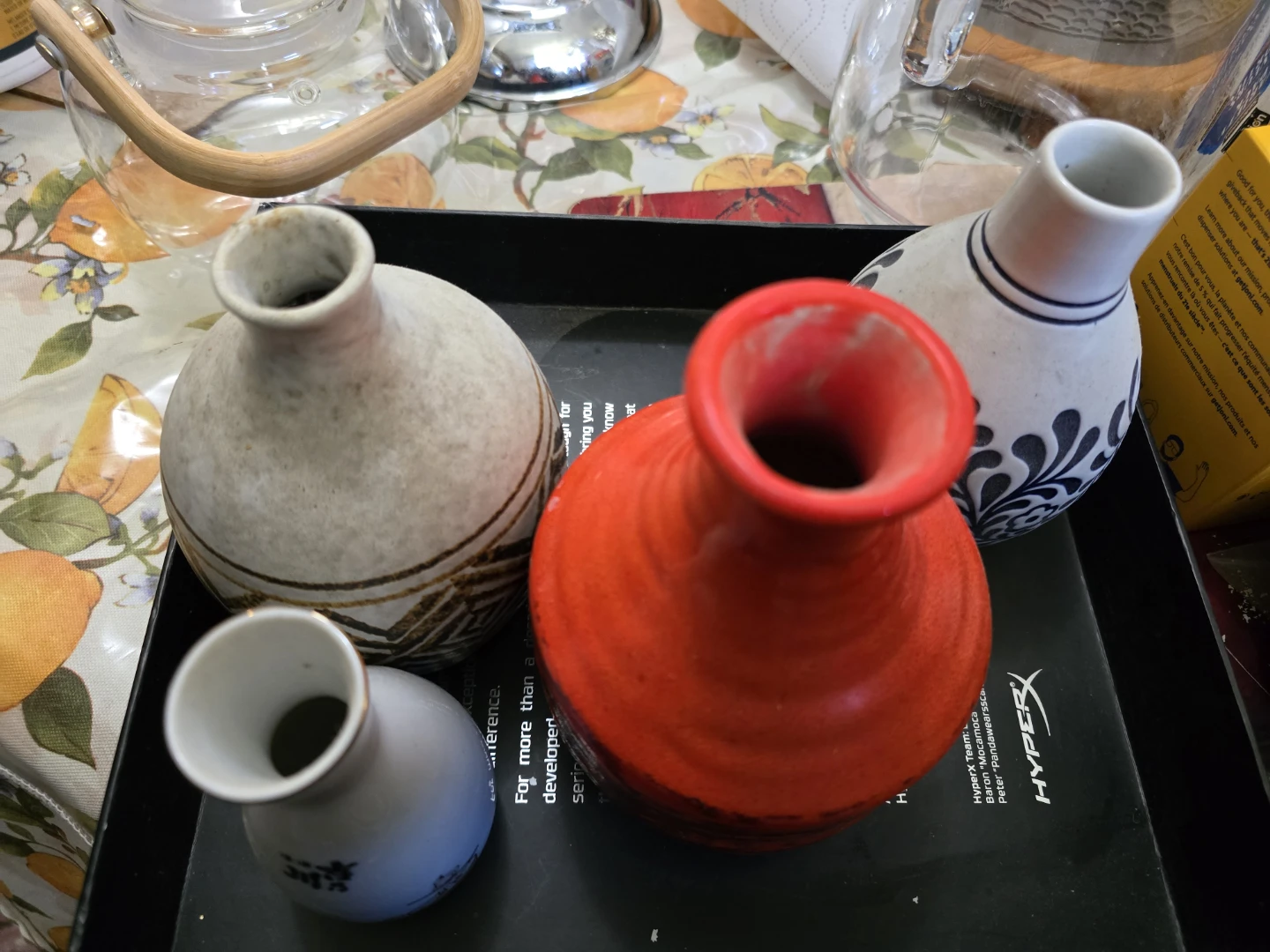 Set of 4 Small Decorative Vases