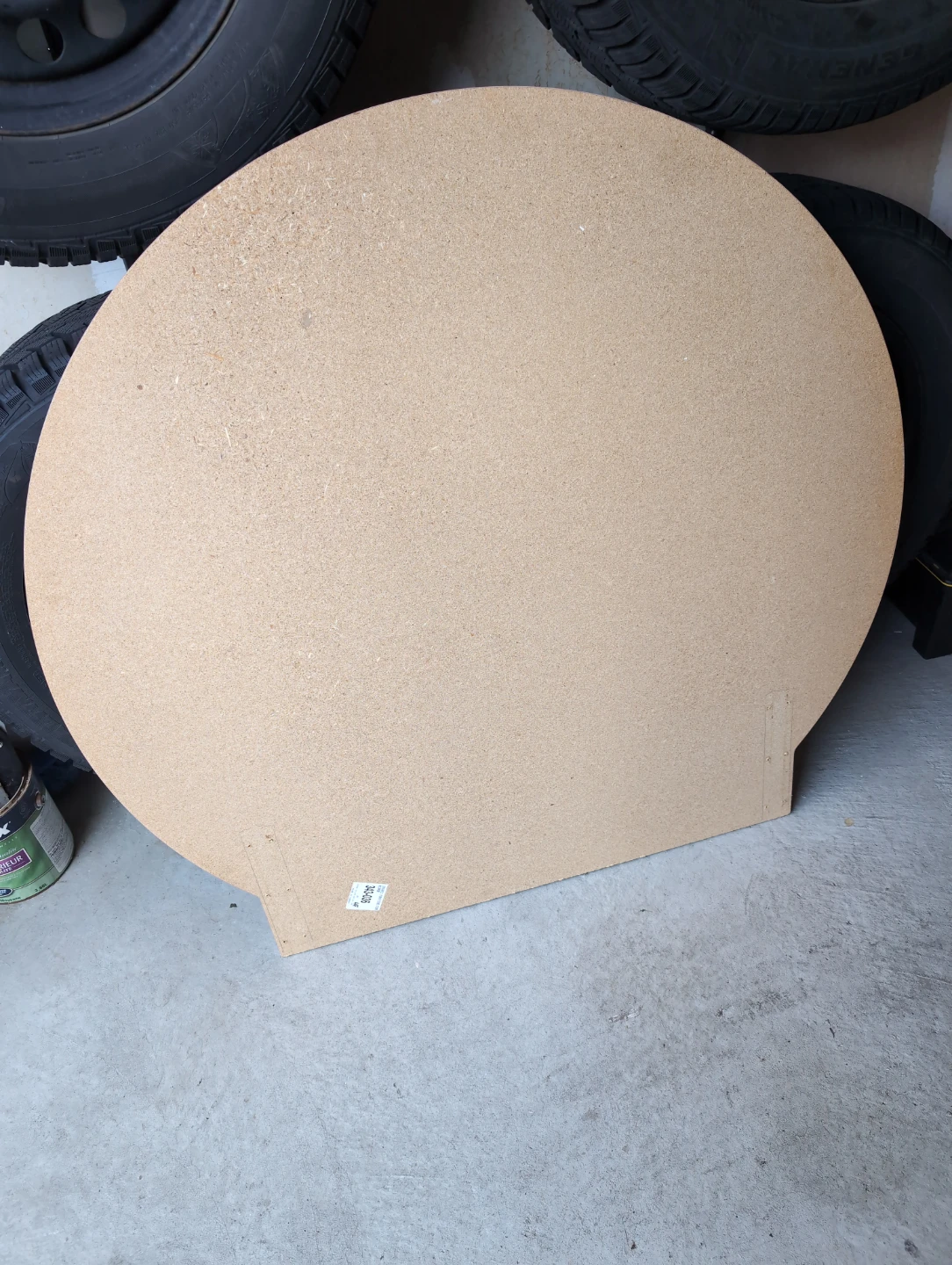Large Round Dresser Mirror with Dark Frame - photo 3