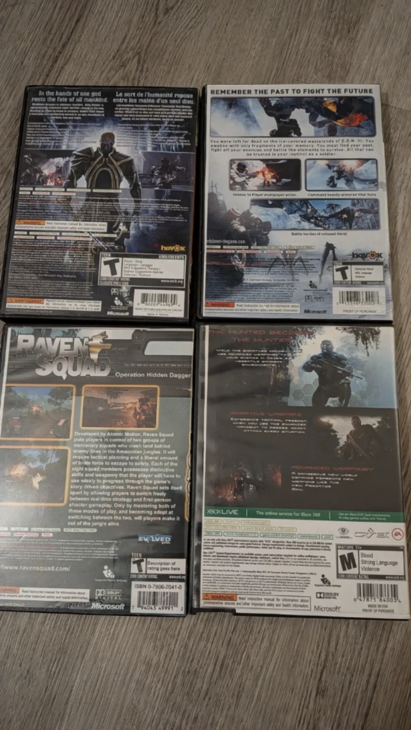 Set of 4 Xbox 360 Games (Printed Artwork) - photo 2