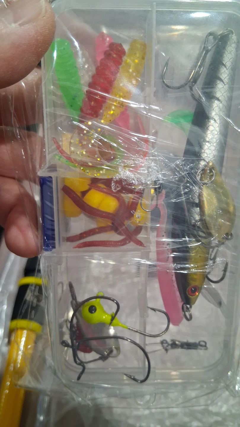 Fishing rod Carbon Fiber Reel Lures complete set - photo 5
