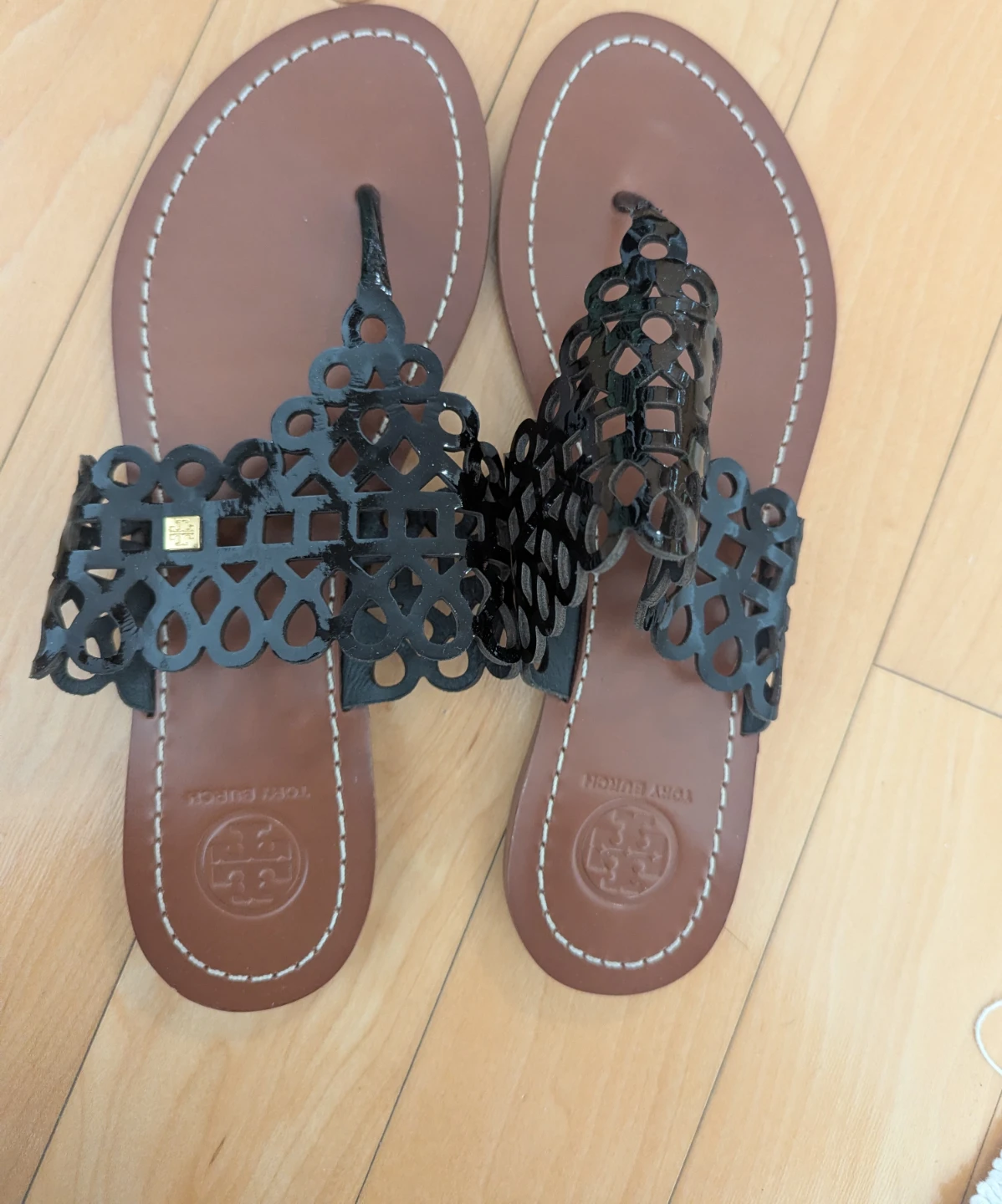 Tory Burch Davy Black Cut-out Sandals