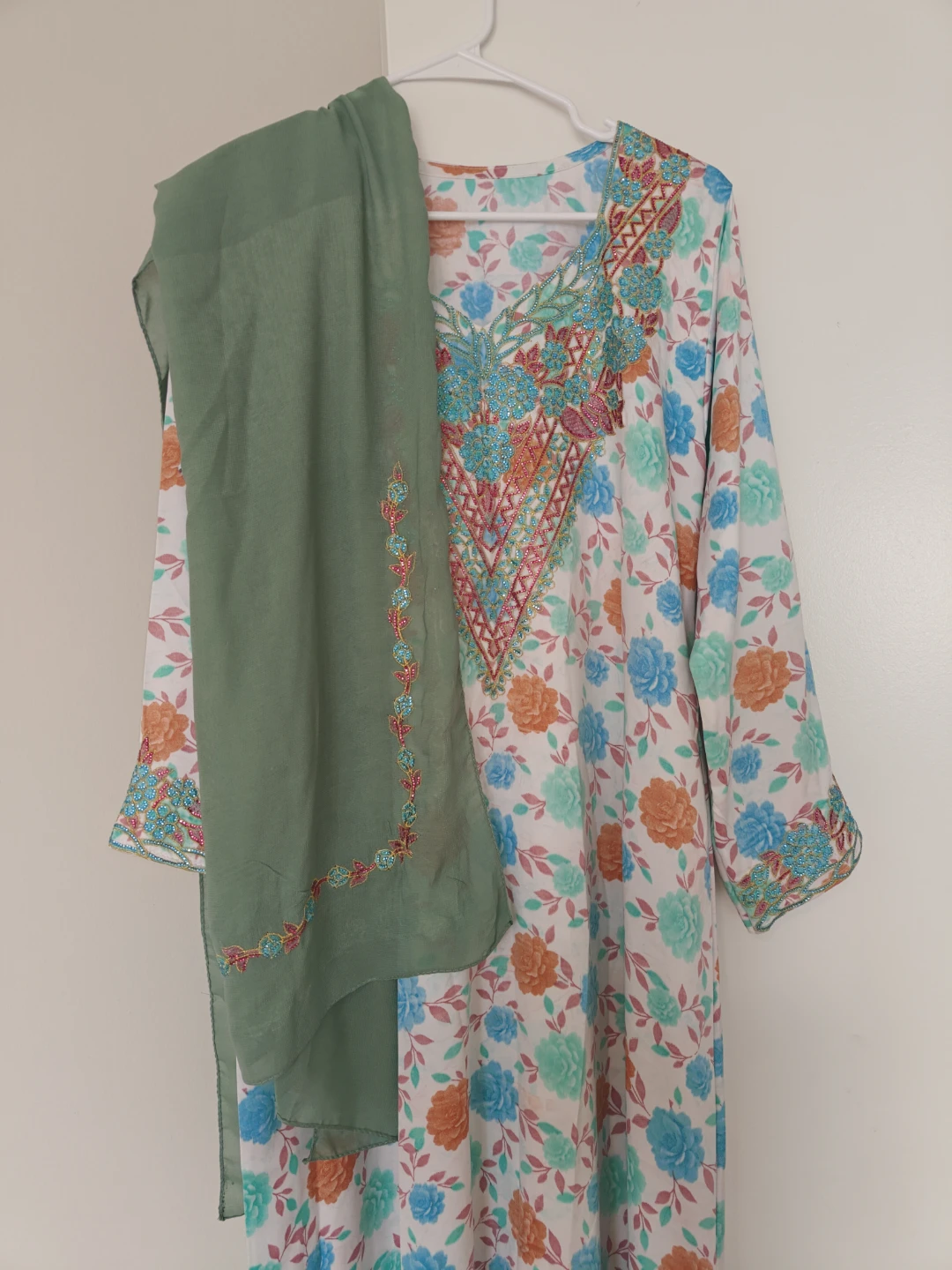 Floral pattern long dress - photo 4