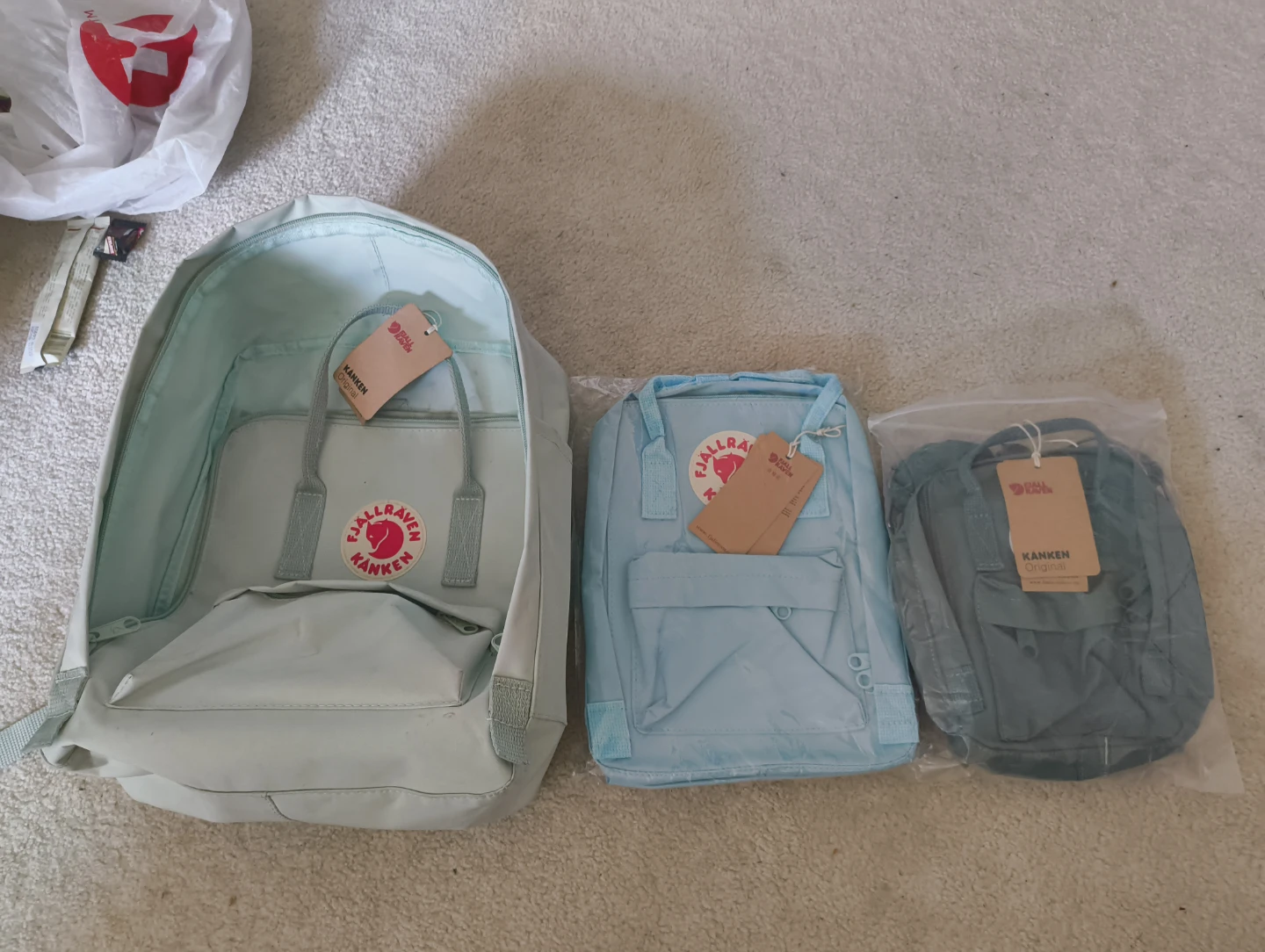 Fjällräven Kånken Backpacks + mini shoulder bag