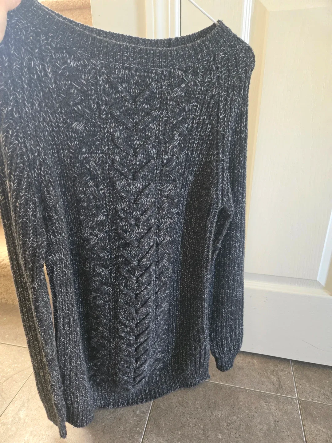 Grey and Black Cable Knit Sweater(Small) - photo 3