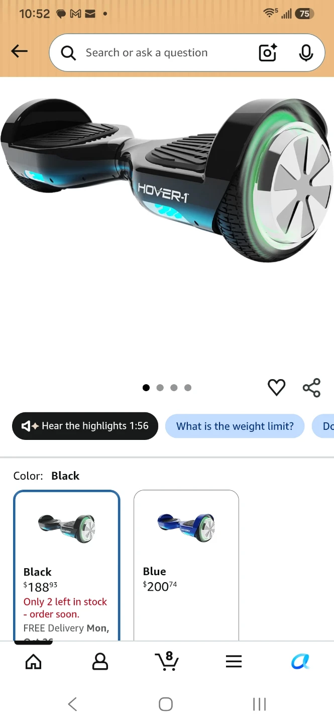 Hover-1 Blast Hoverboard, Brand New in Box, Pick Up Only
