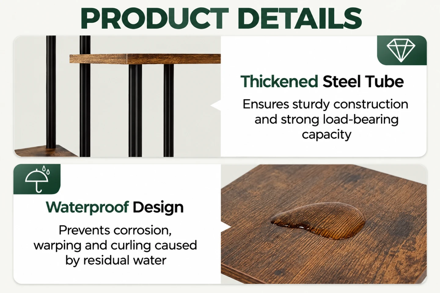 Brand New Sealed Multi-Tier Wood and Metal Plant Stand - photo 2