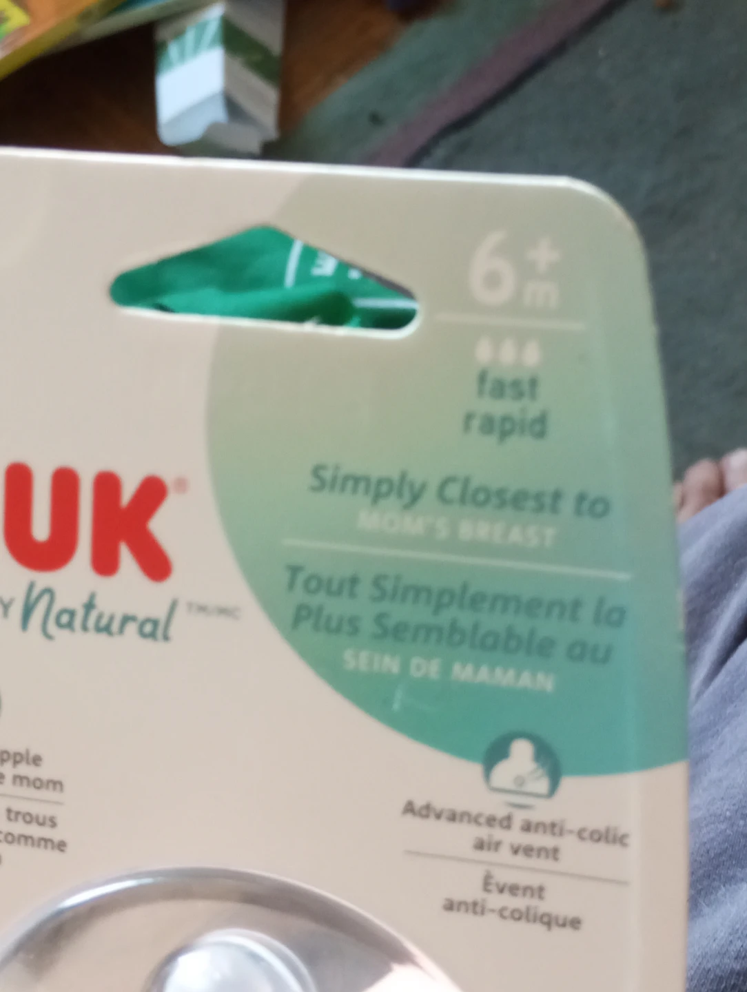 NUK Simply Natural Fast Flow Nipples 2 Pack - photo 3