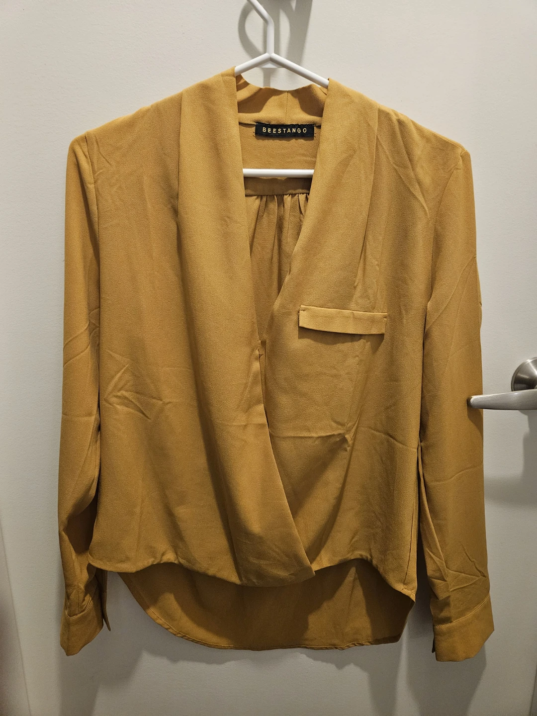 Beestango Mustard Yellow Long Sleeve Blouse