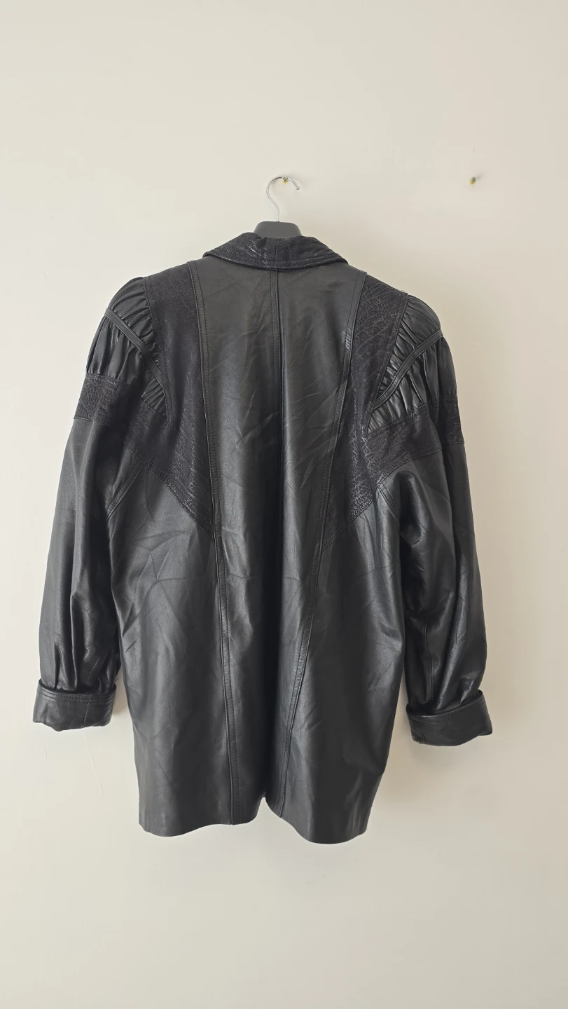Vintage 1980s Black Leather Jacket - photo 2