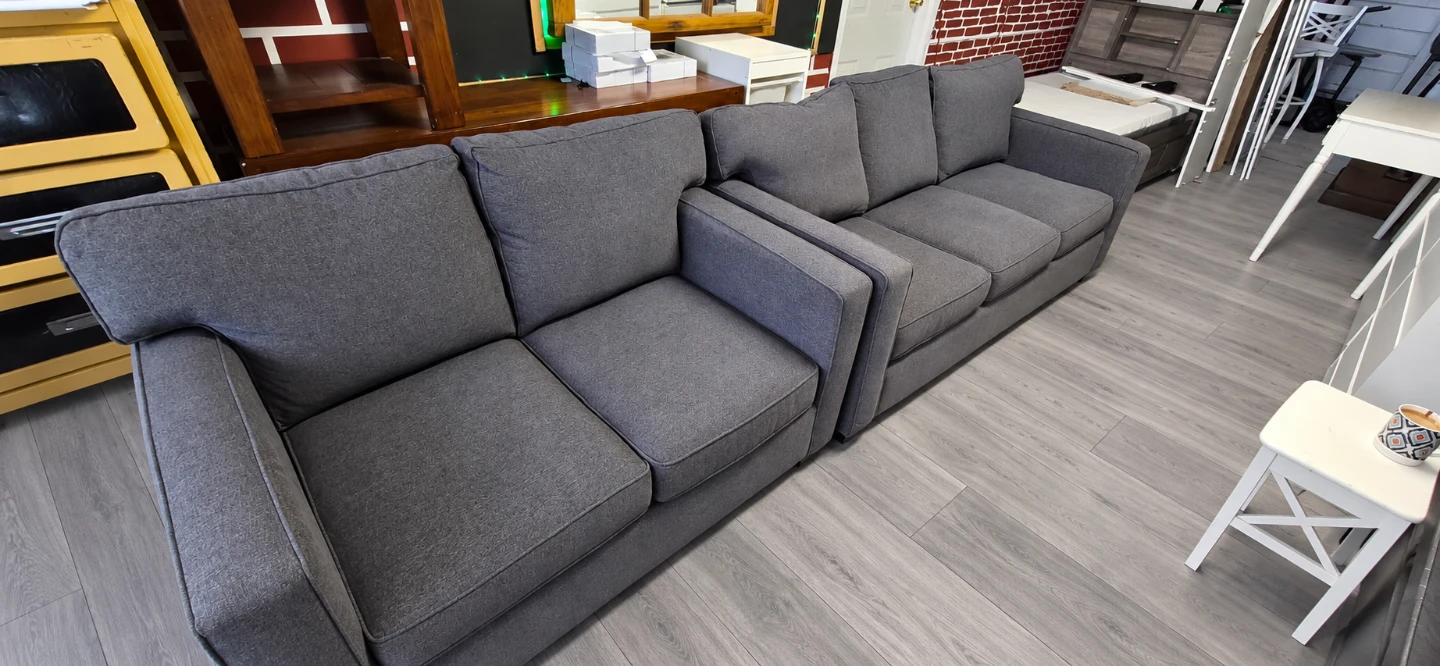 Dark Grey Fabric Sofa - photo 2