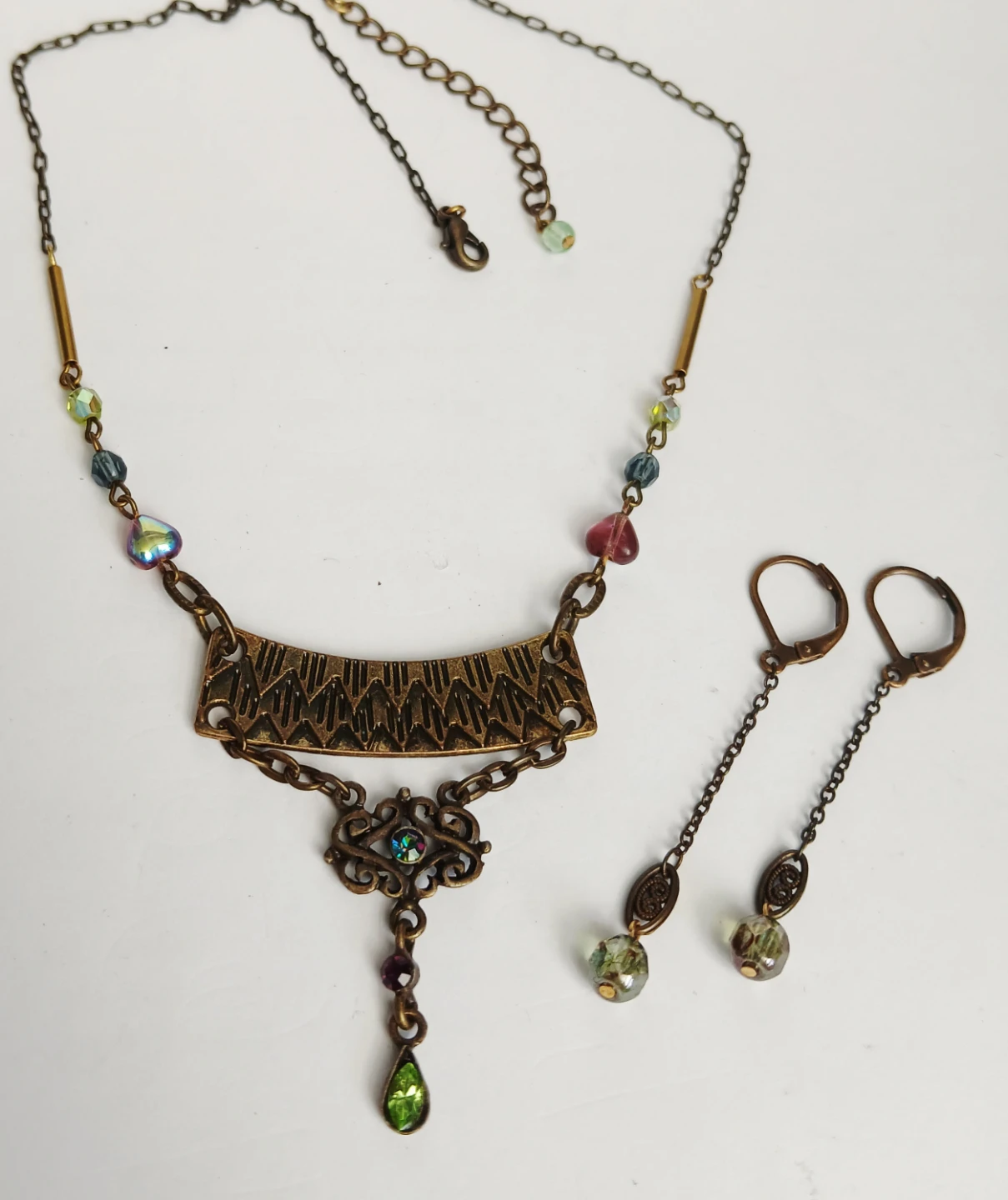 Vintage style necklace and earring set - photo 3