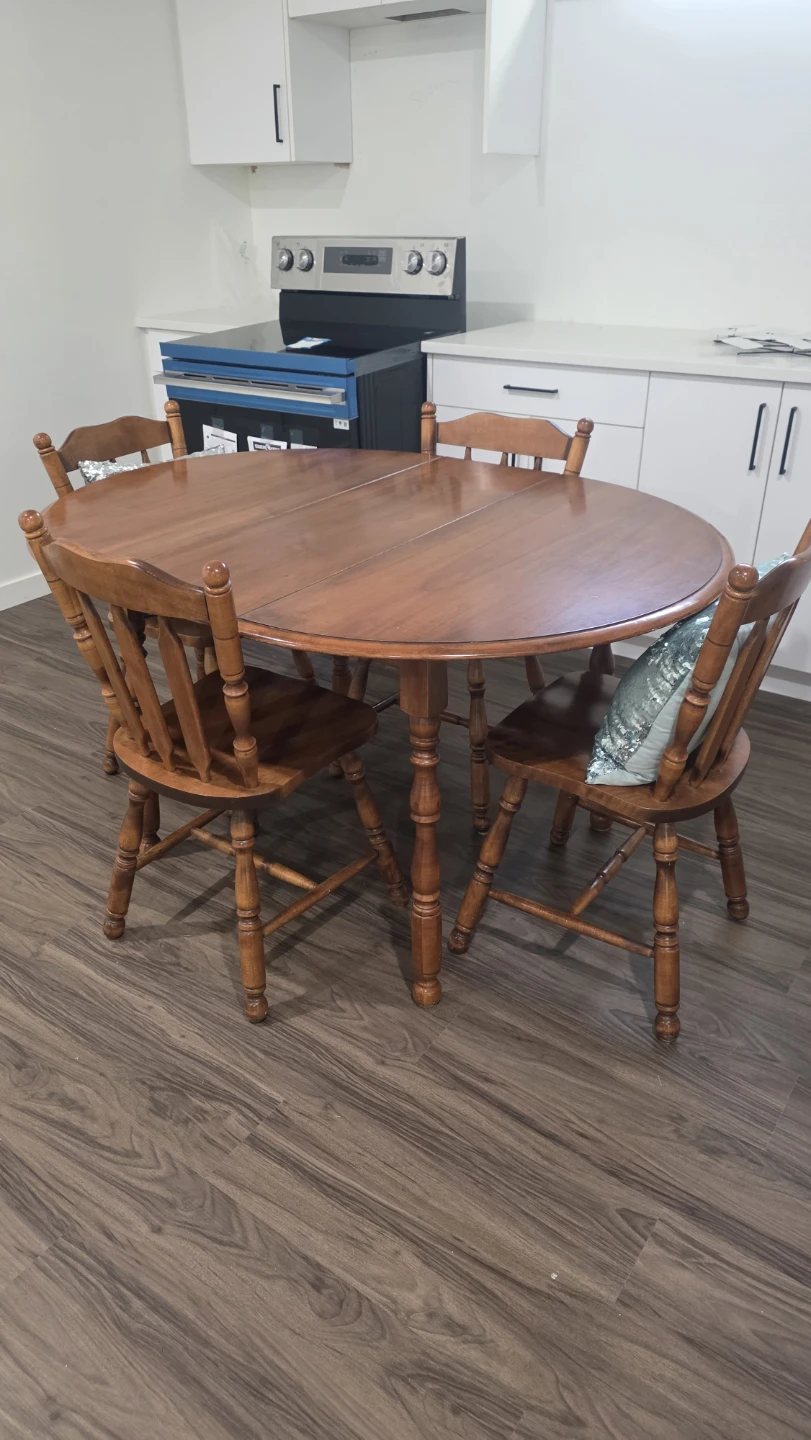 Wooden Dining Table and 4 Chairs