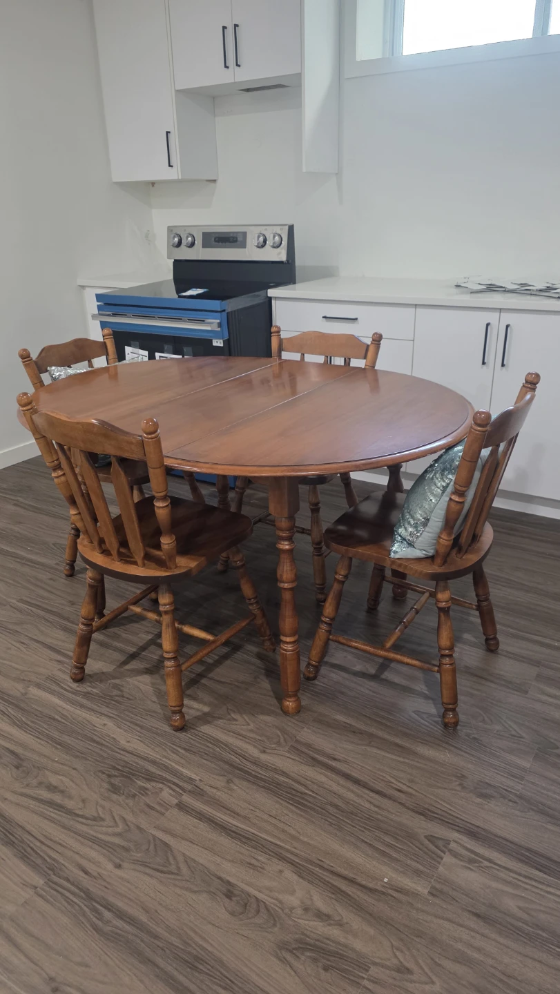 Wooden Dining Table and 4 Chairs - photo 2