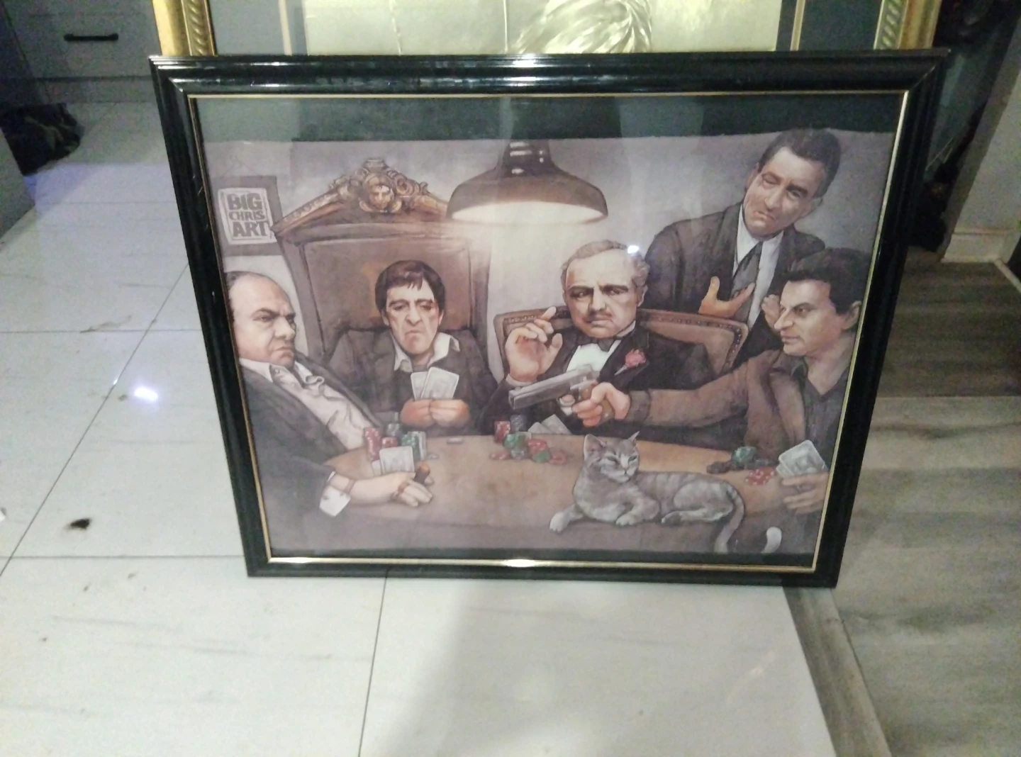 Big Chris Art Framed Movie Character Poker Print